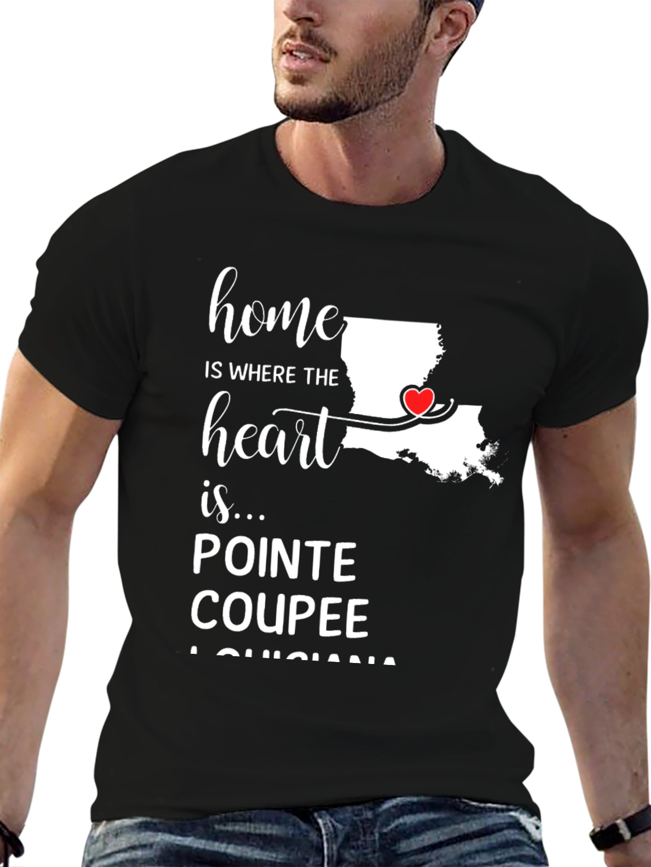 Pointe Coupee Louisiana Heart T-Shirt