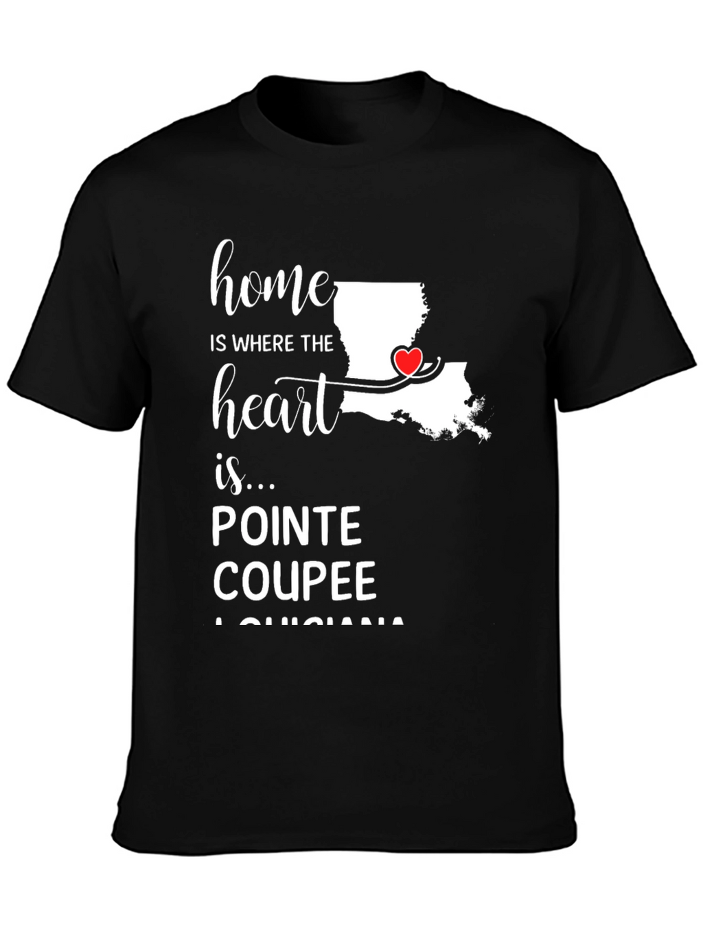 Pointe Coupee Louisiana Heart T-Shirt