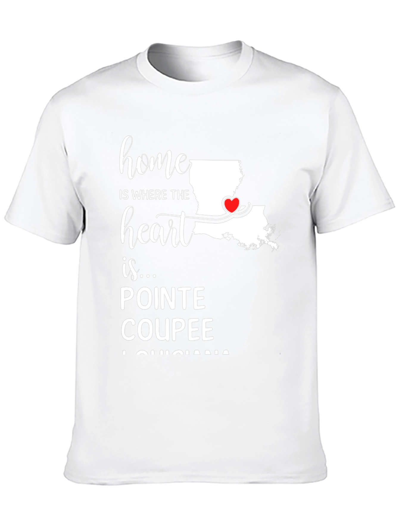 Pointe Coupee Louisiana Heart T-Shirt