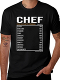 Chef Nutrition Facts Black T-Shirt