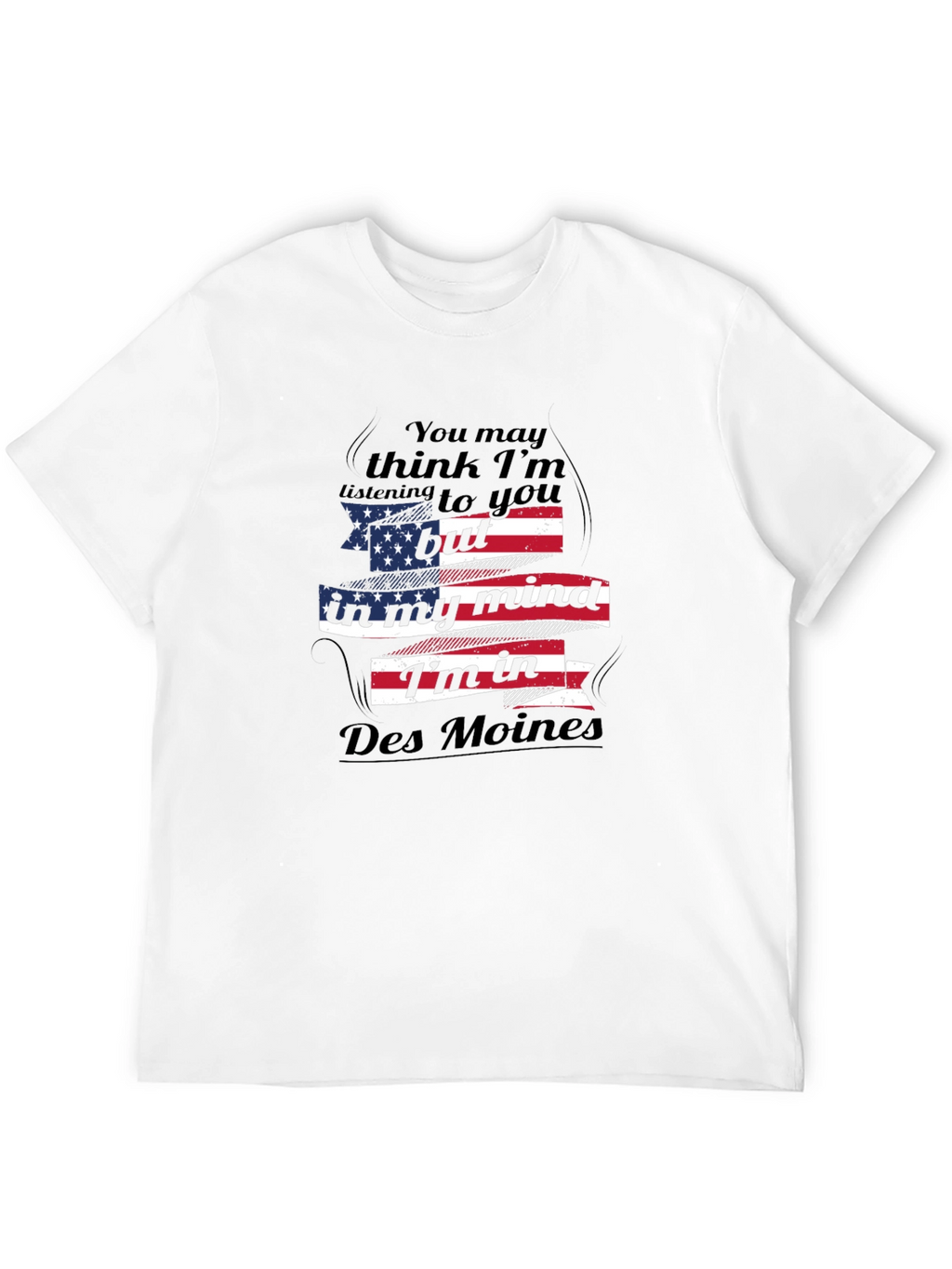 Des Moines Mind USA Flag T-Shirt