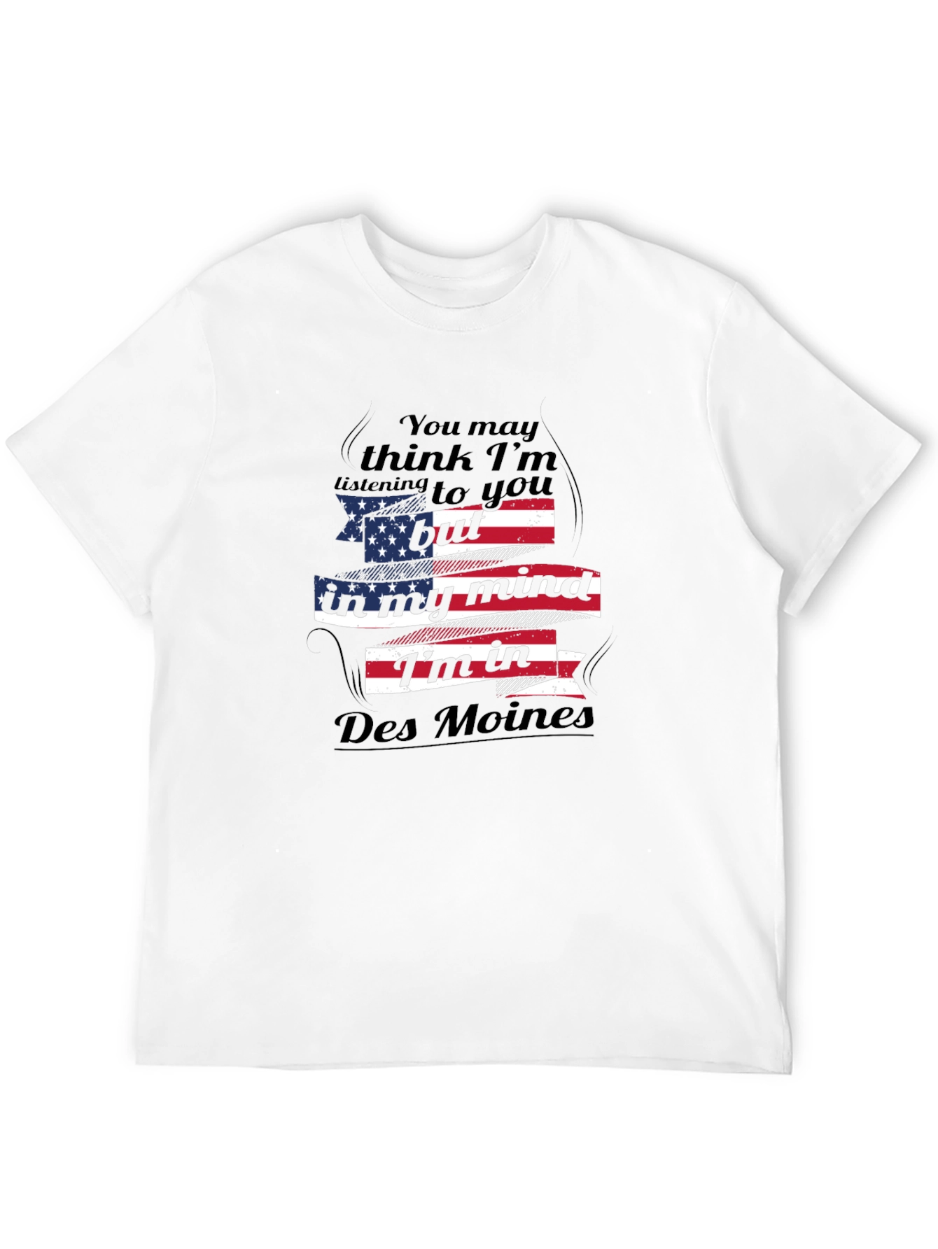 Des Moines Mind USA Flag T-Shirt