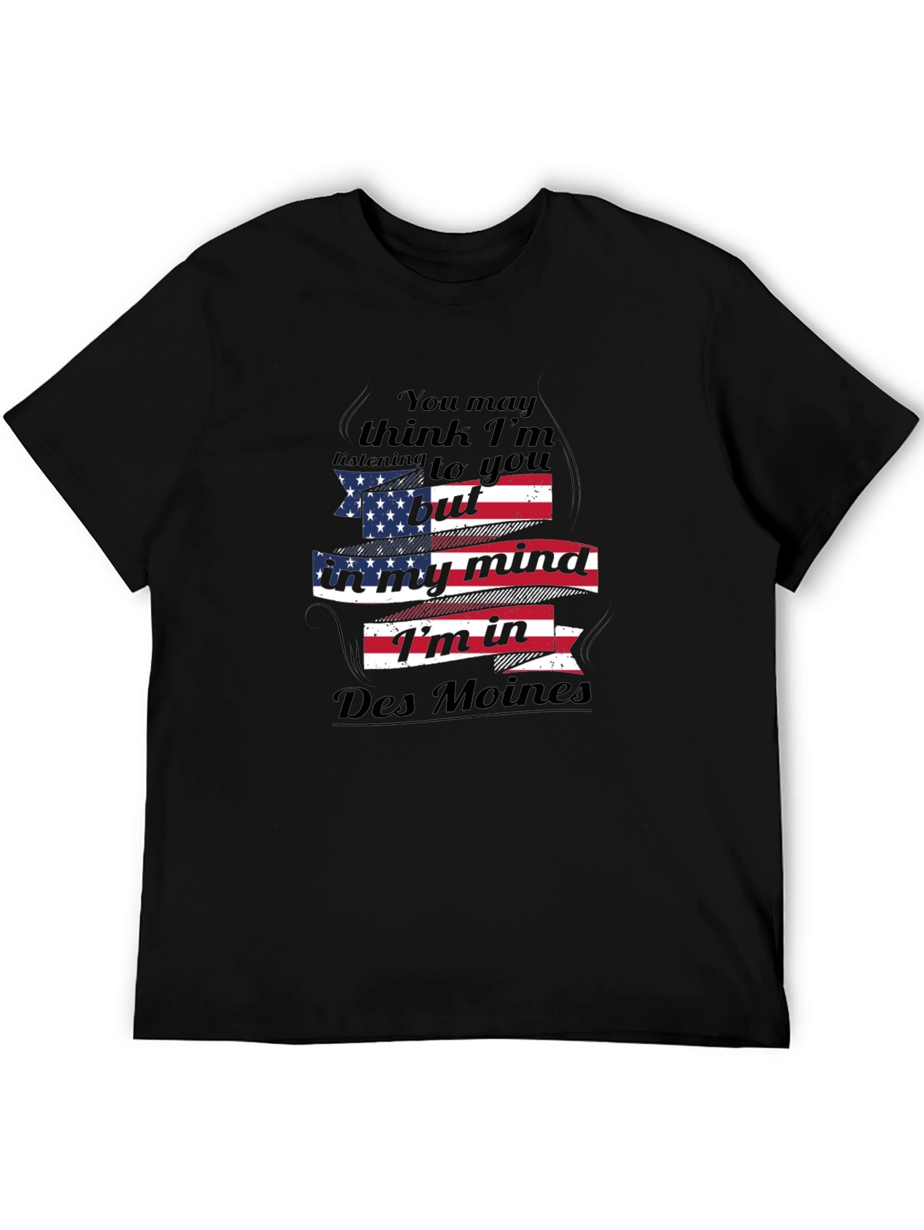 Des Moines Mind USA Flag T-Shirt