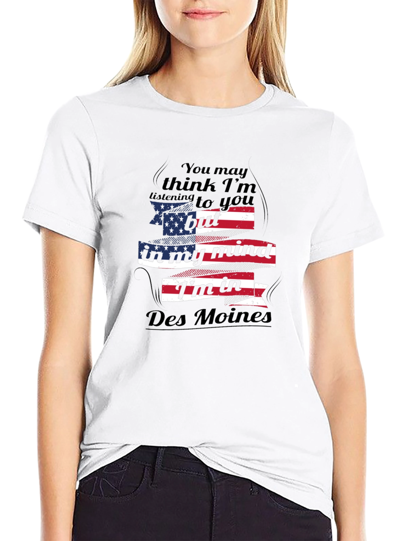 Des Moines Mind USA Flag T-Shirt