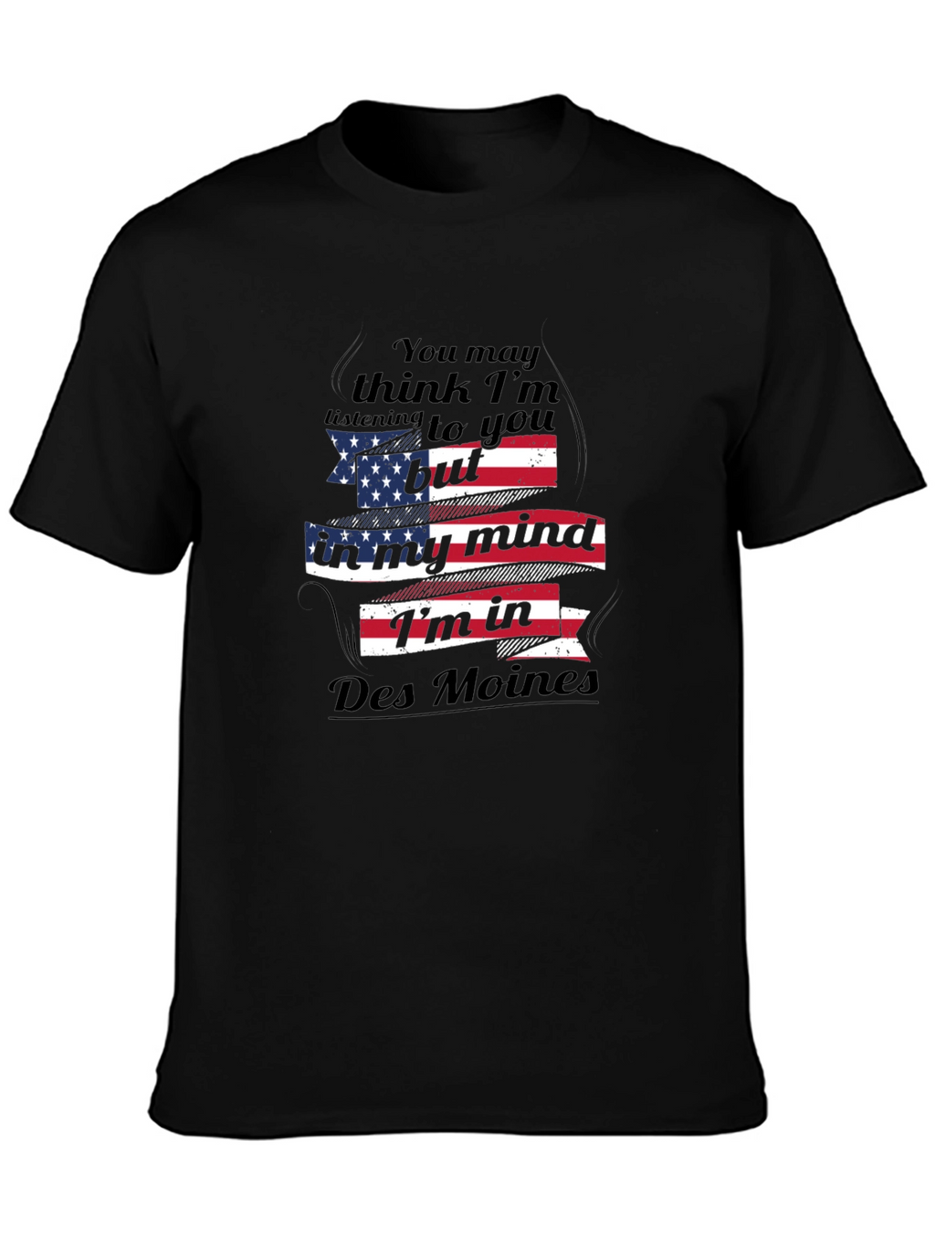 Des Moines Mind USA Flag T-Shirt