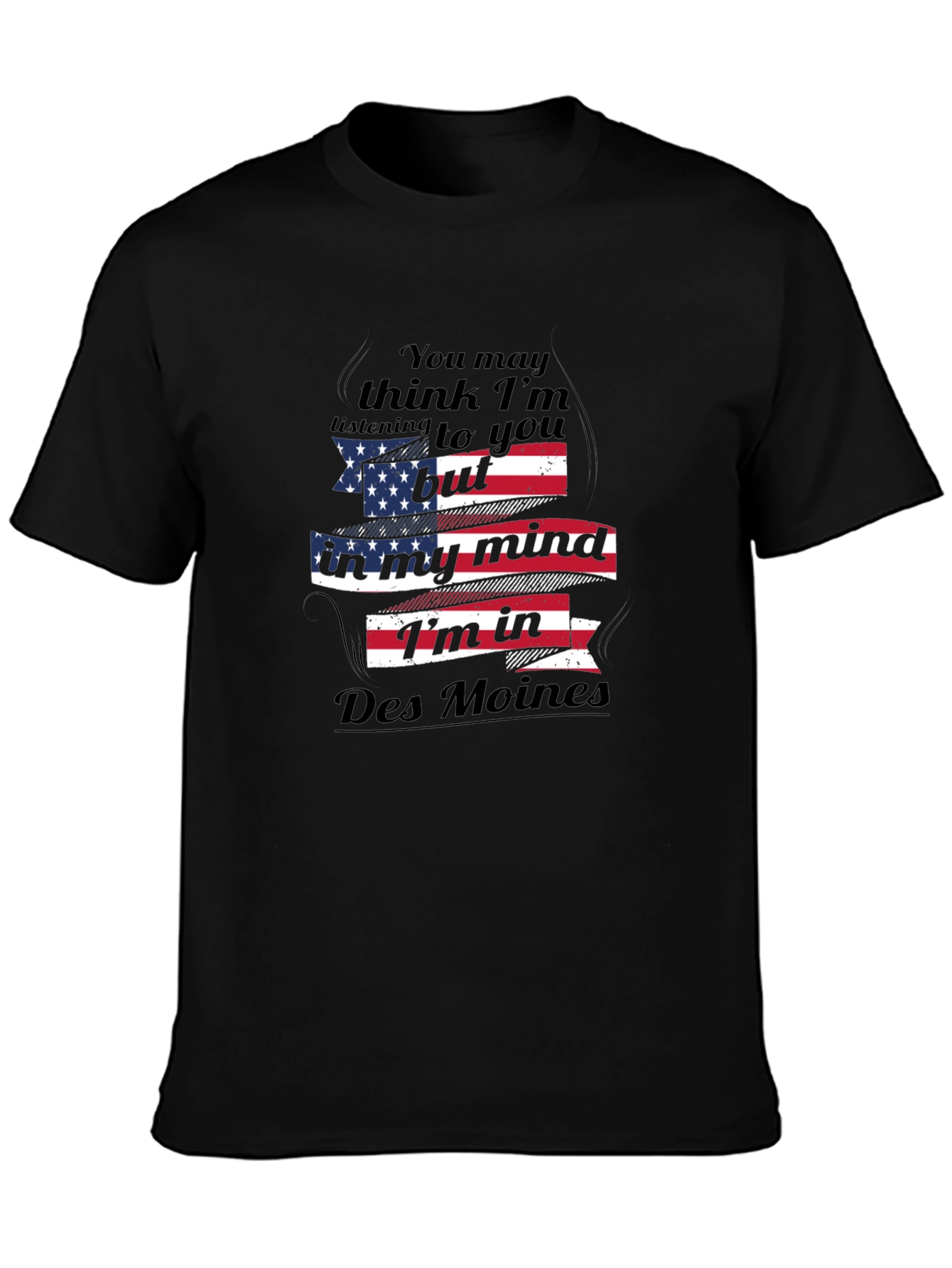 Des Moines Mind USA Flag T-Shirt
