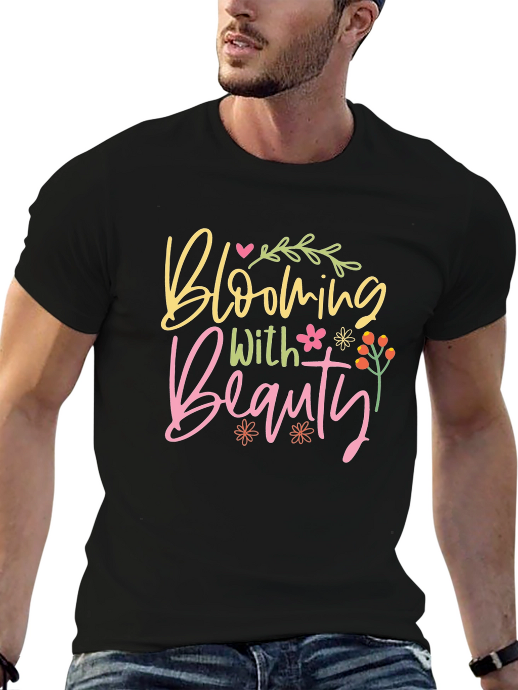 Blooming Beauty Black T-Shirt