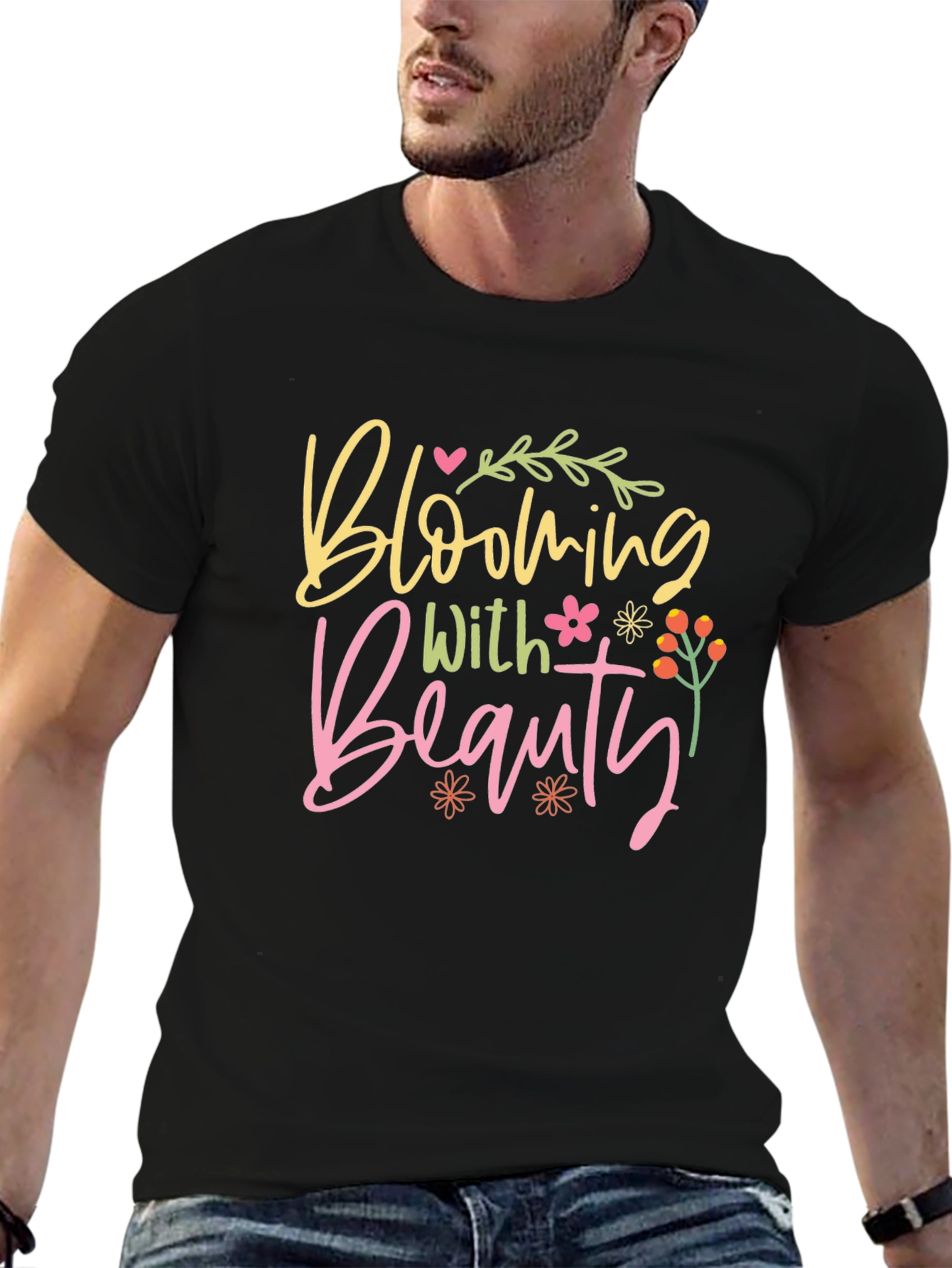 Blooming Beauty Black T-Shirt