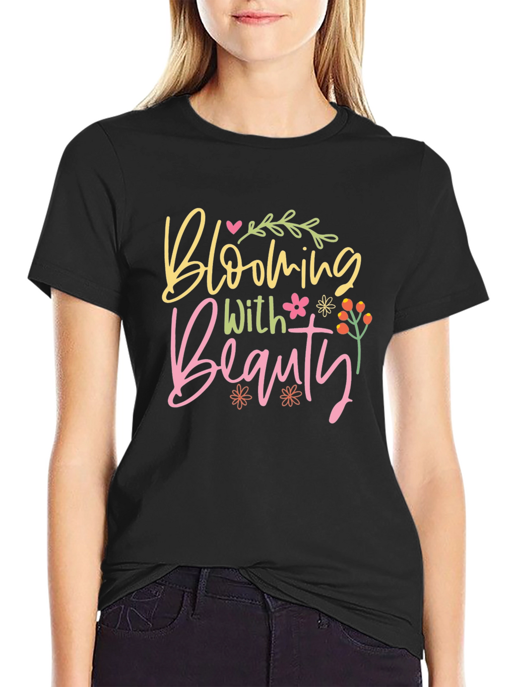 Blooming Beauty Black T-Shirt