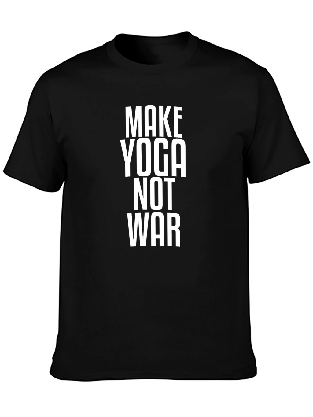 Make Yoga Not War Black Graphic Tee Shirt