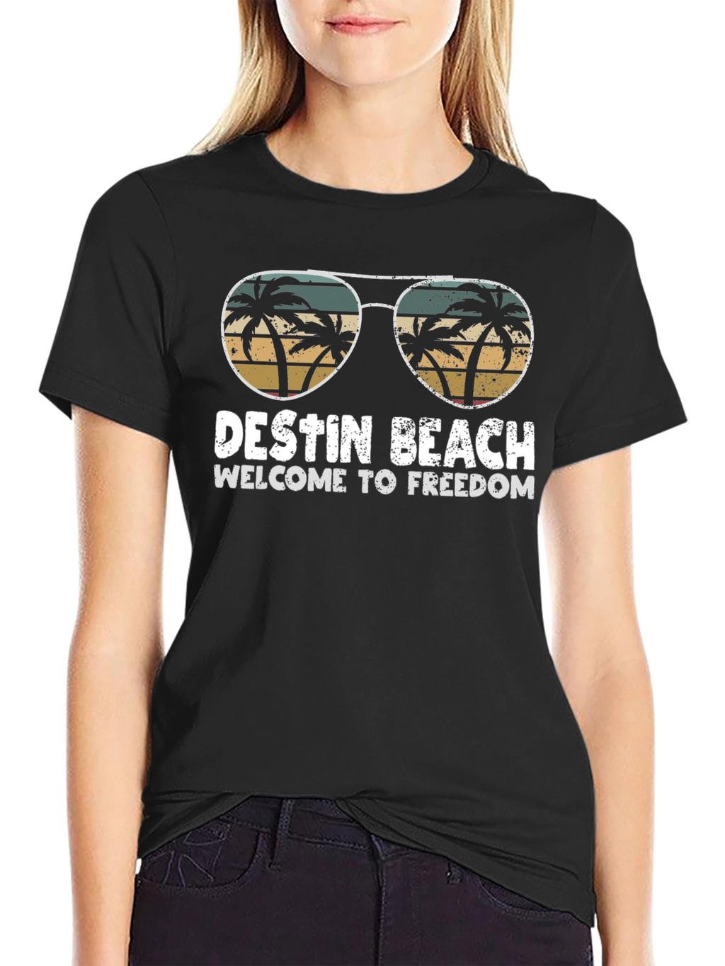 Destin Beach Sunglasses Graphic T-Shirt
