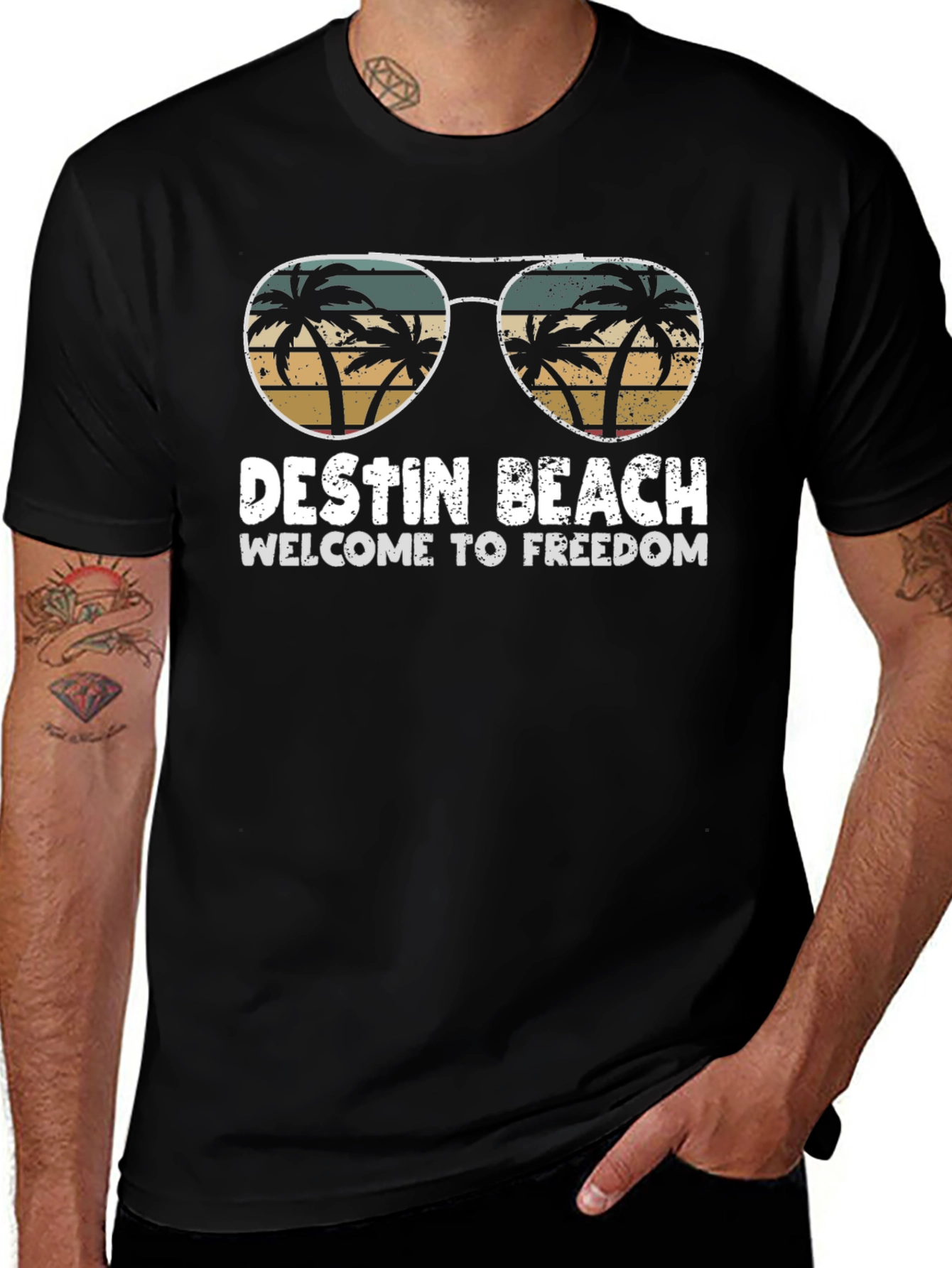 Destin Beach Sunglasses Graphic T-Shirt