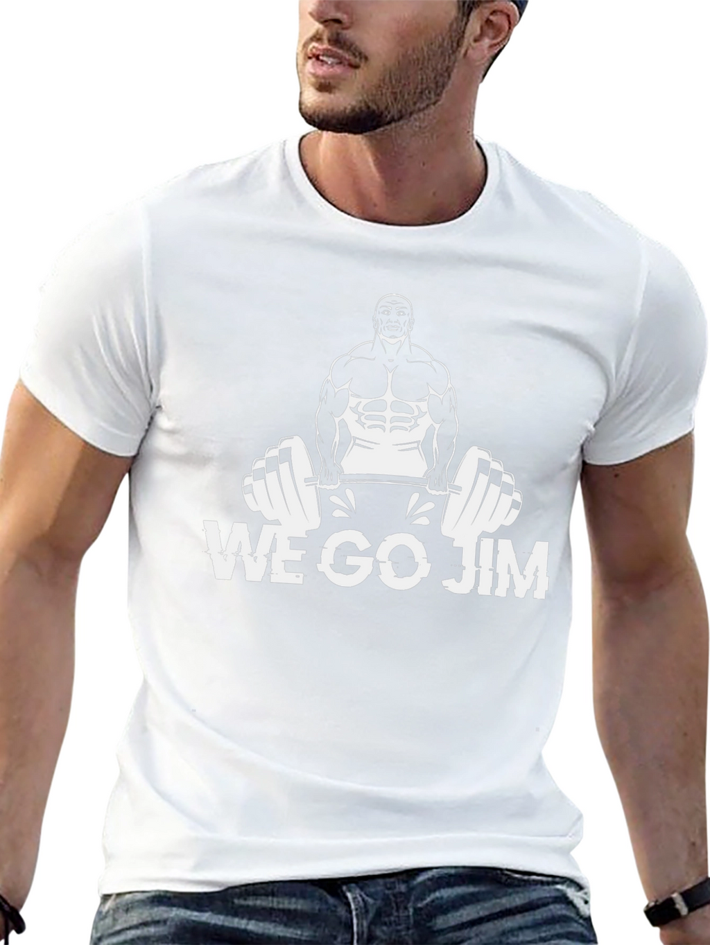 We Go Jim Graphic T-Shirt Bodybuilder Tee