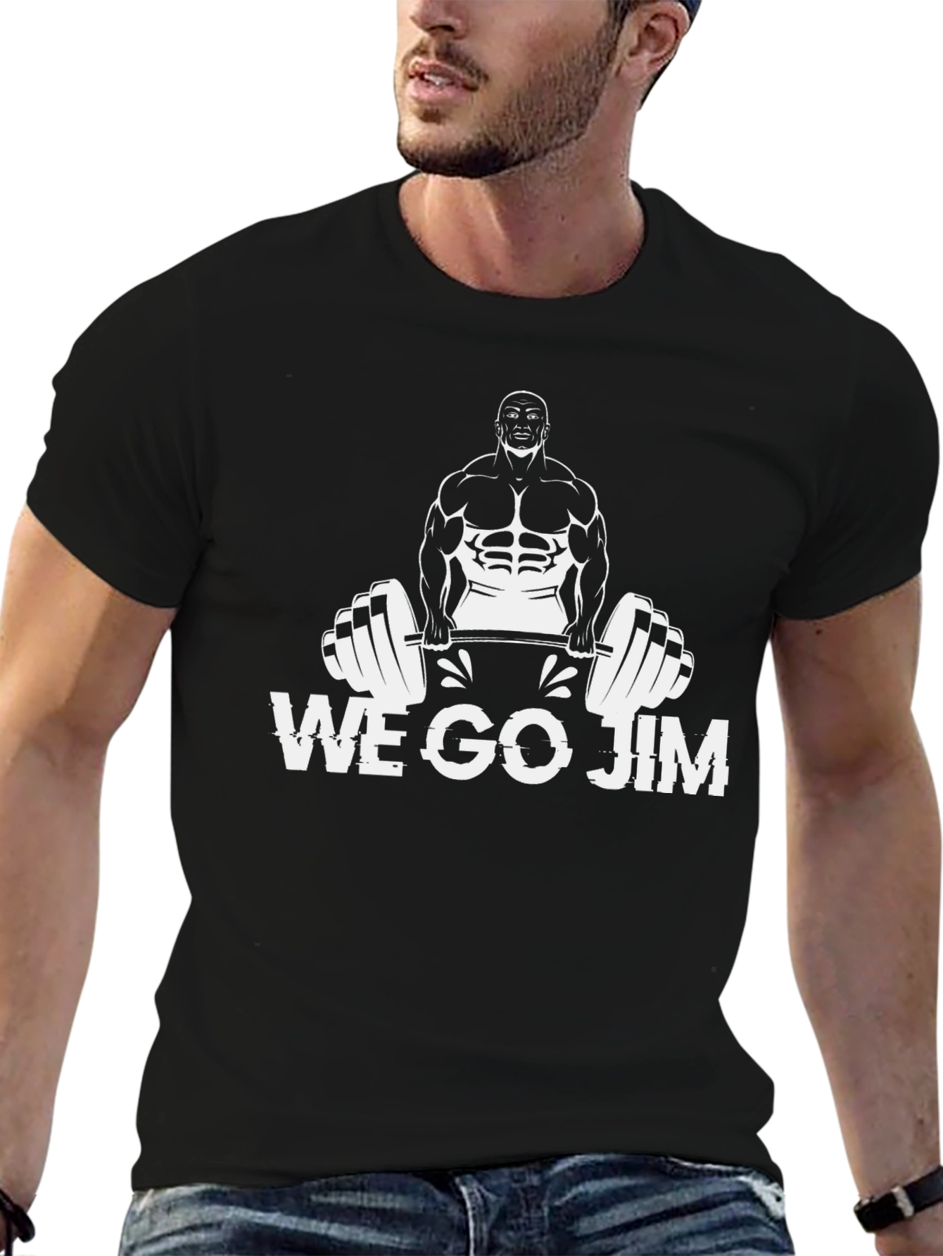 We Go Jim Graphic T-Shirt Bodybuilder Tee