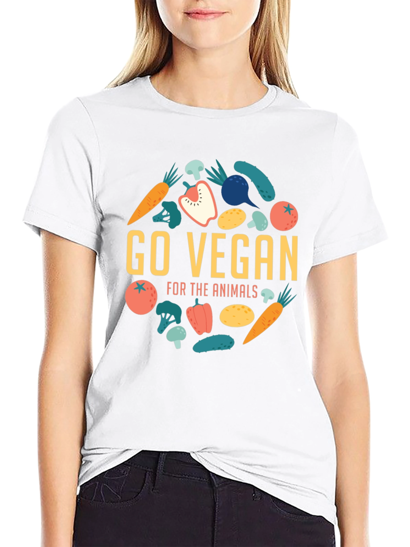 Go Vegan Graphic Tee - Animal Lovers Apparel