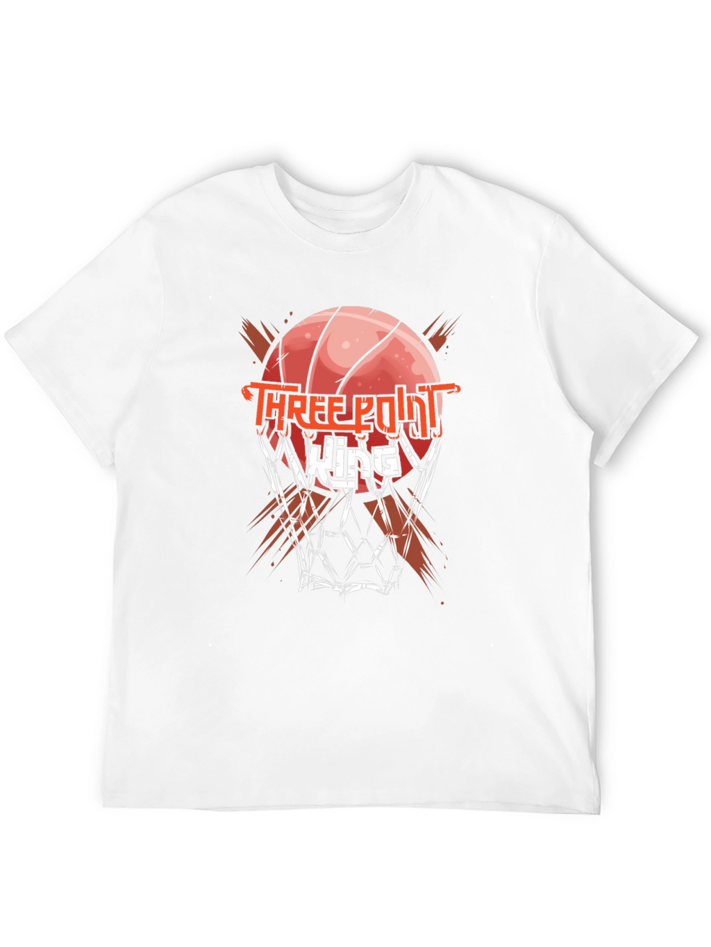 Three Point King Black Graphic T-Shirt