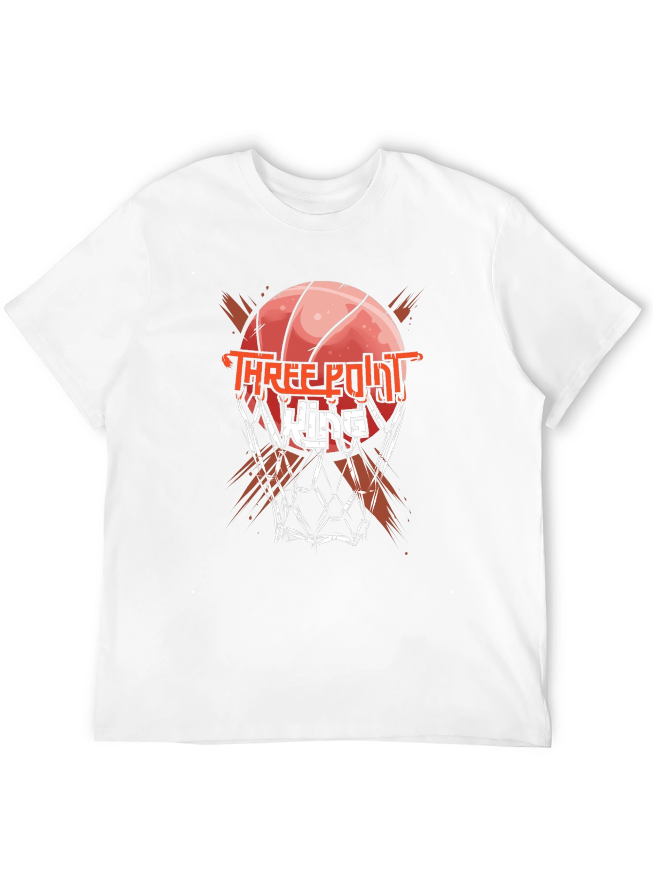 Three Point King Black Graphic T-Shirt