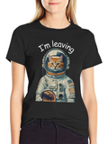 Cat Astronaut T-Shirt - Im Leaving!