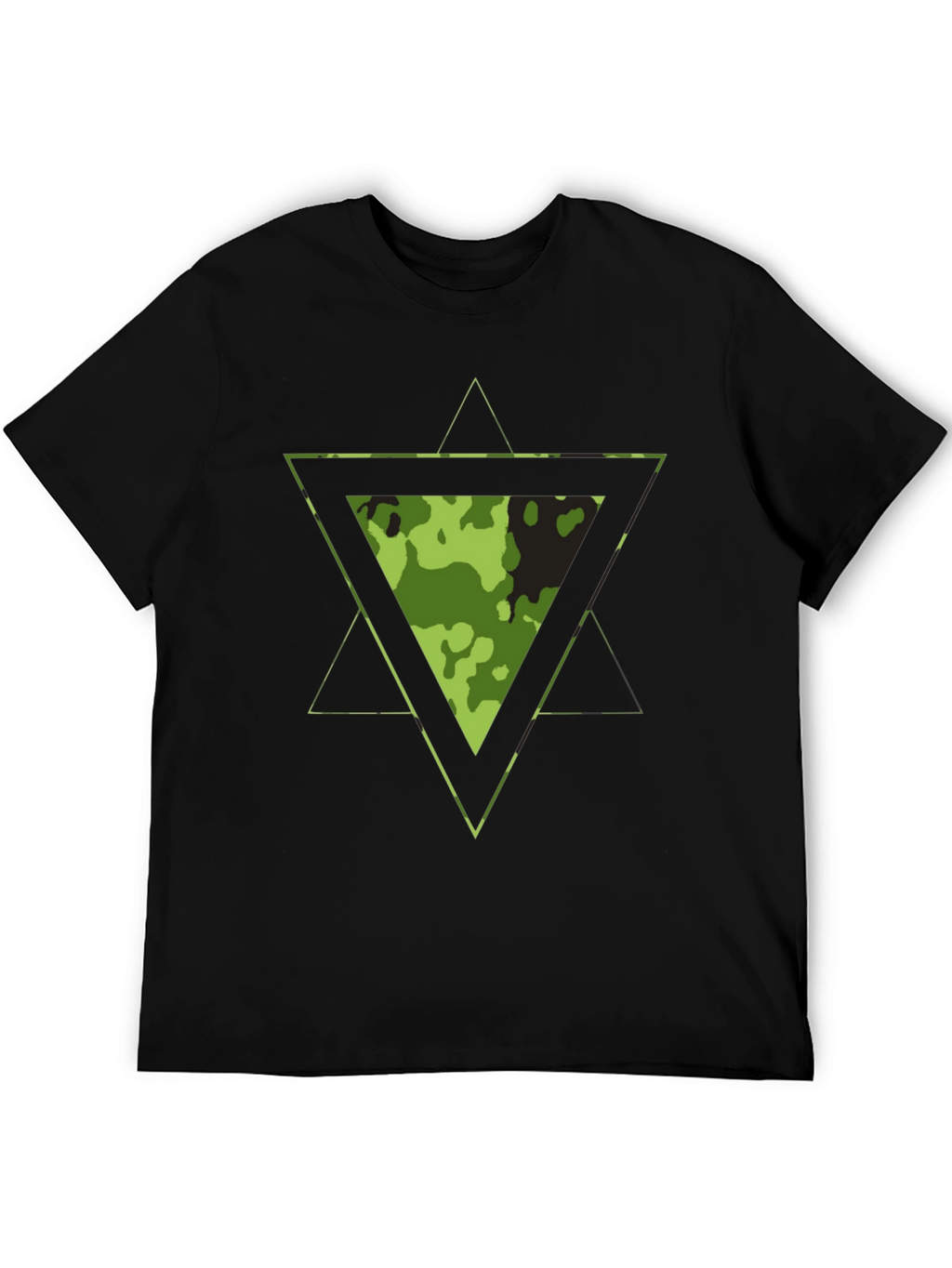 Camouflage Triangle Graphic T-Shirt - Mens