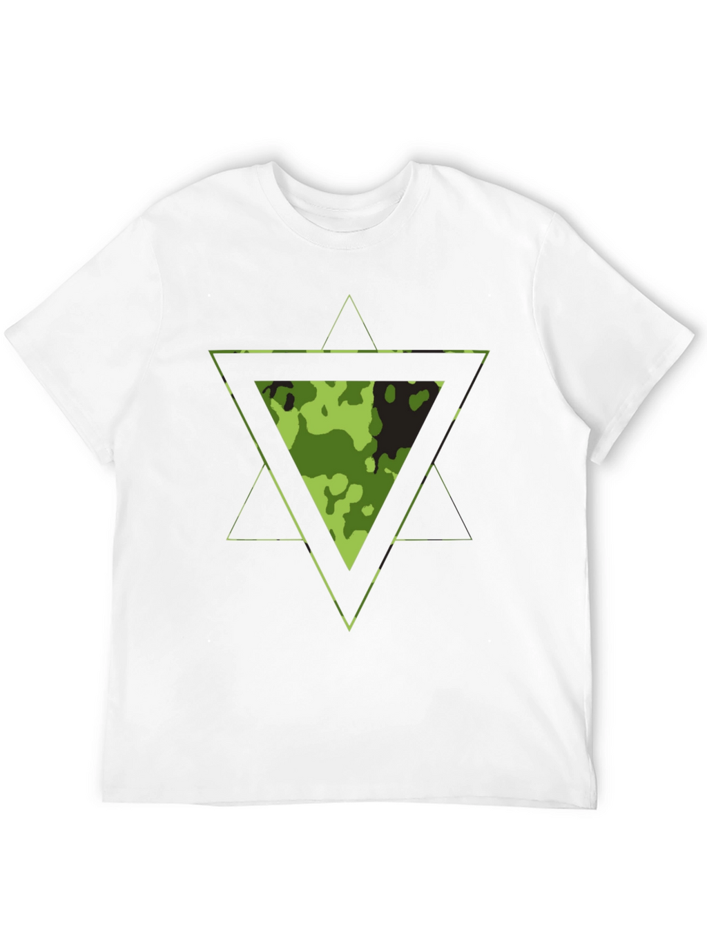 Camouflage Triangle Graphic T-Shirt - Mens