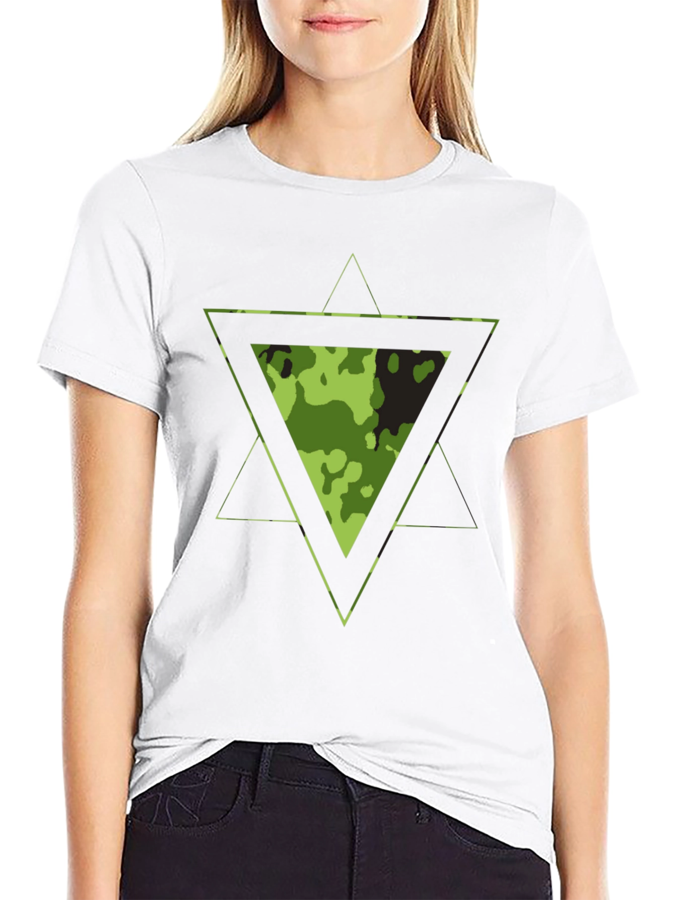 Camouflage Triangle Graphic T-Shirt - Mens