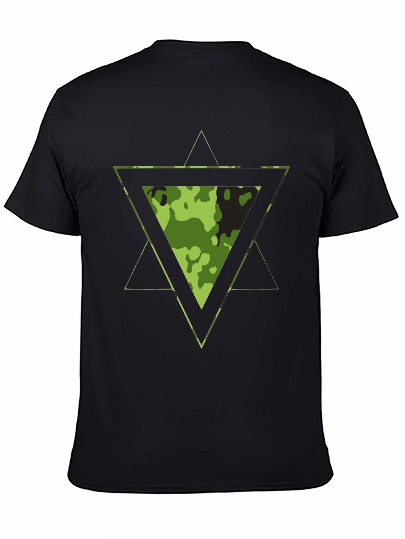 Camouflage Triangle Graphic T-Shirt - Mens
