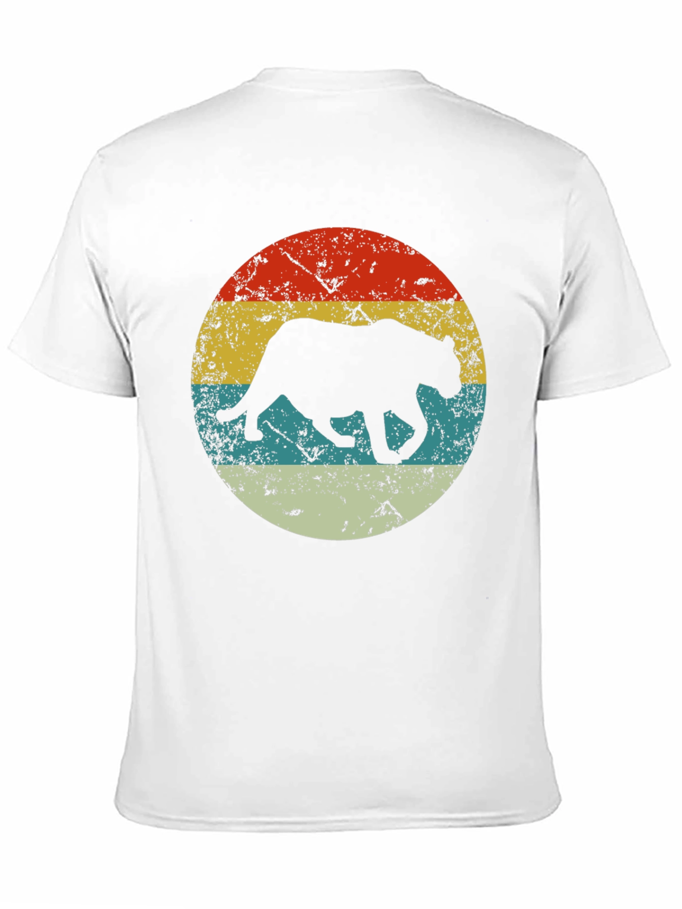 Retro Panther Graphic Black T-Shirt