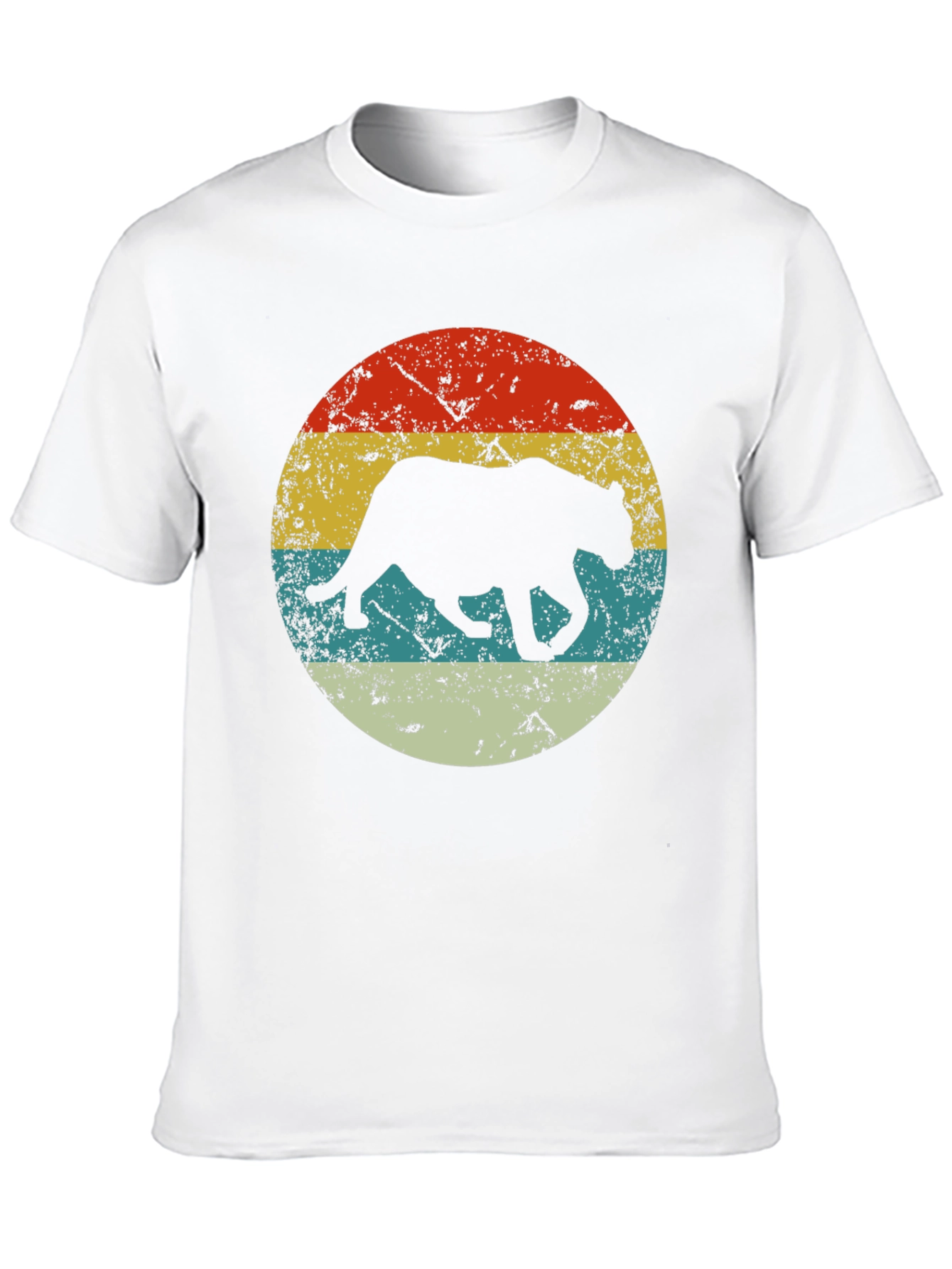 Retro Panther Graphic Black T-Shirt