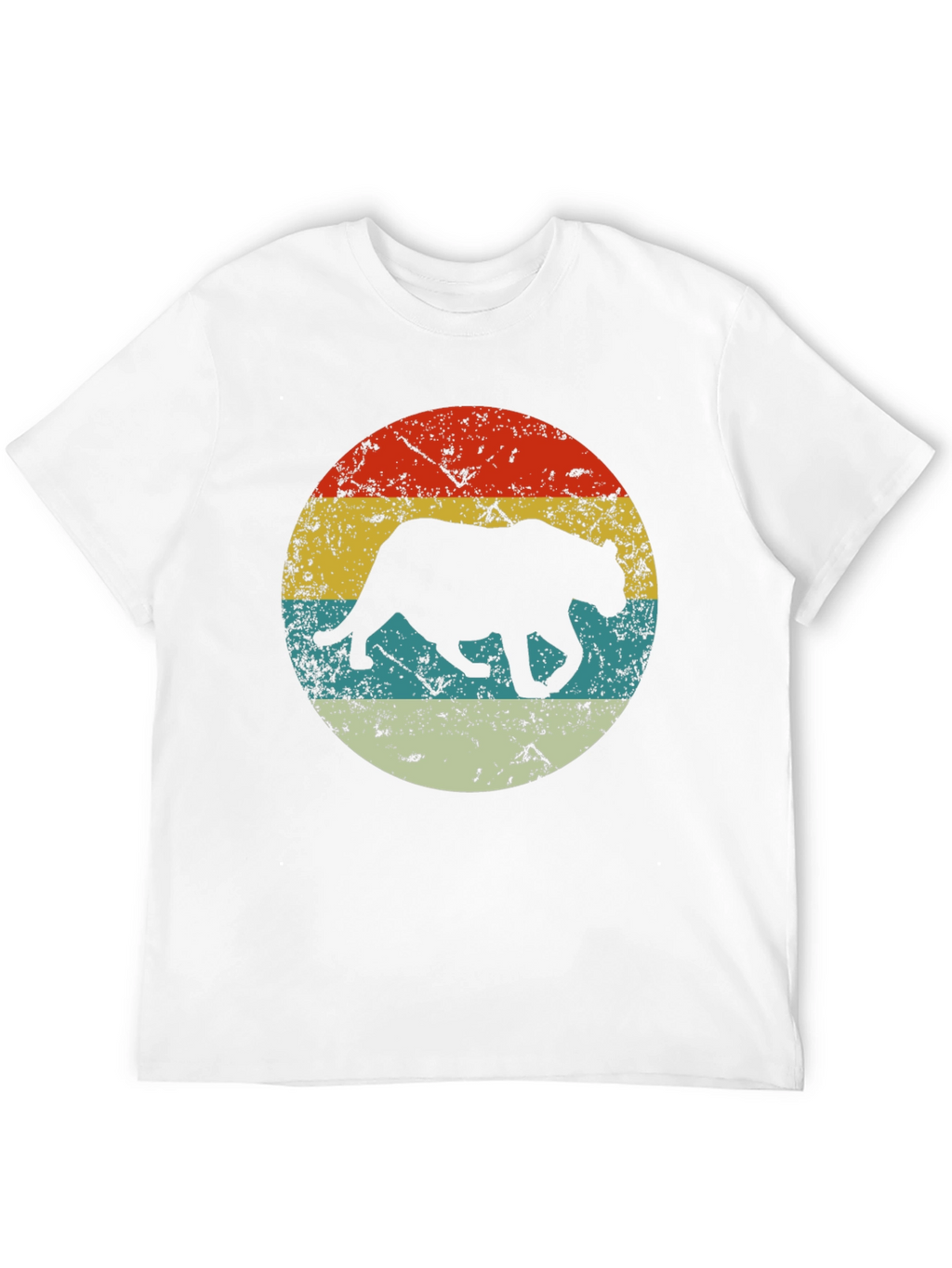 Retro Panther Graphic Black T-Shirt