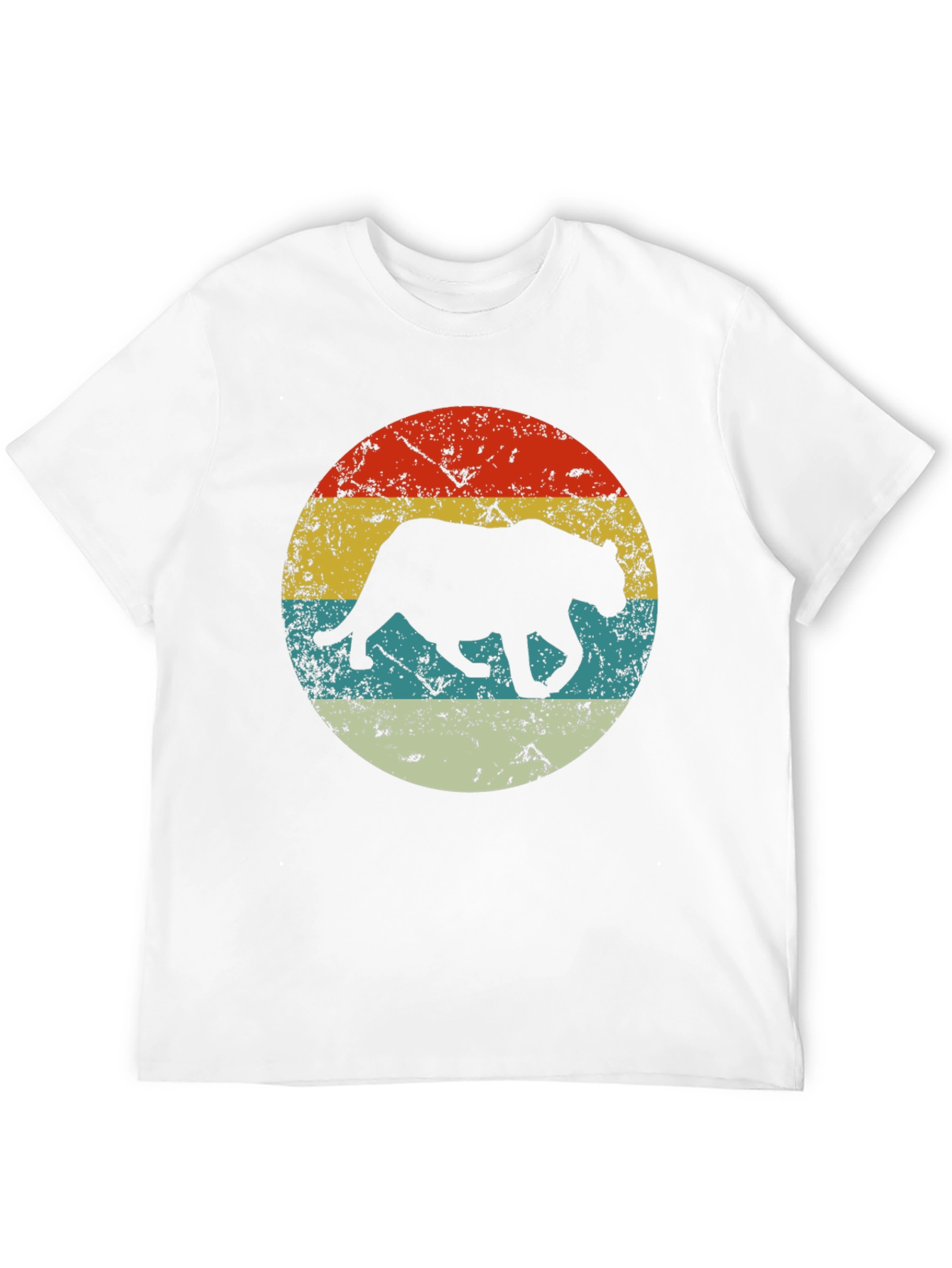 Retro Panther Graphic Black T-Shirt