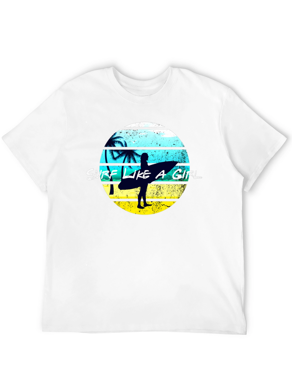 Surf Like A Girl Graphic Tee - Black