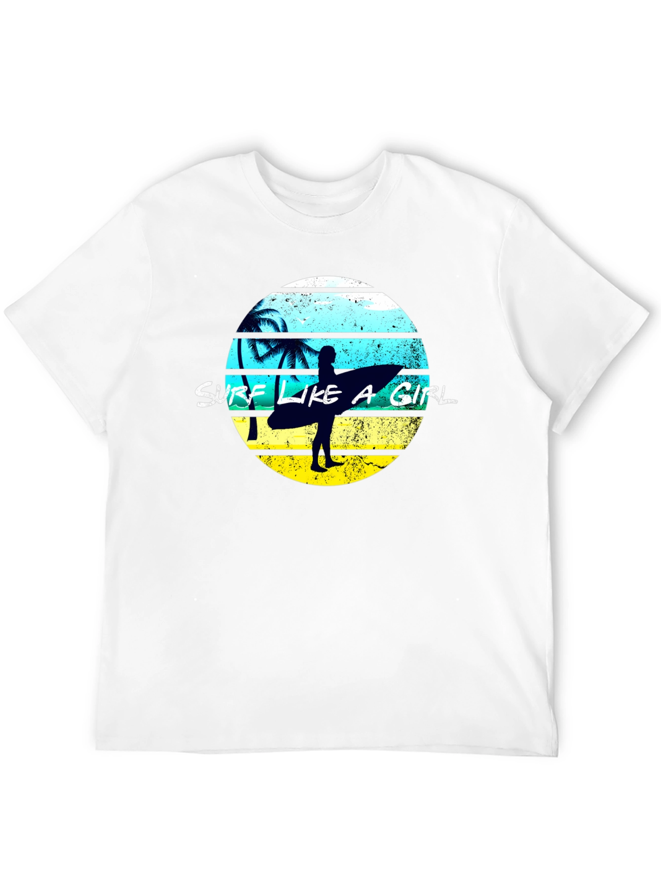 Surf Like A Girl Graphic Tee - Black