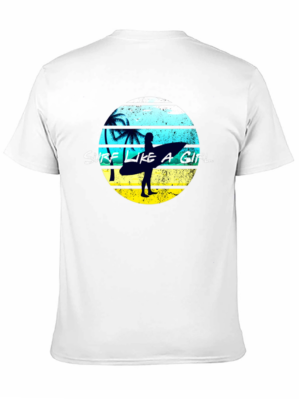 Surf Like A Girl Graphic Tee - Black