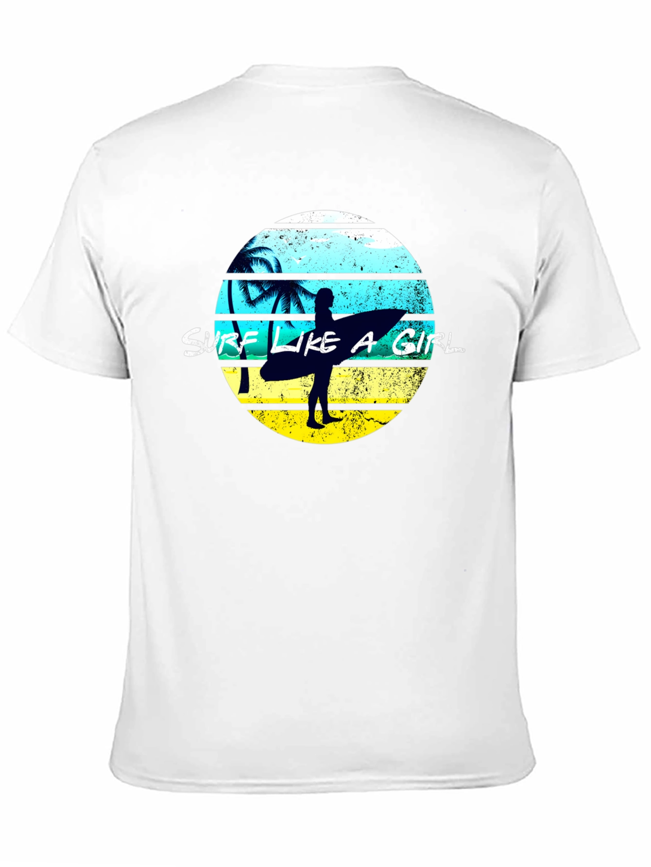Surf Like A Girl Graphic Tee - Black