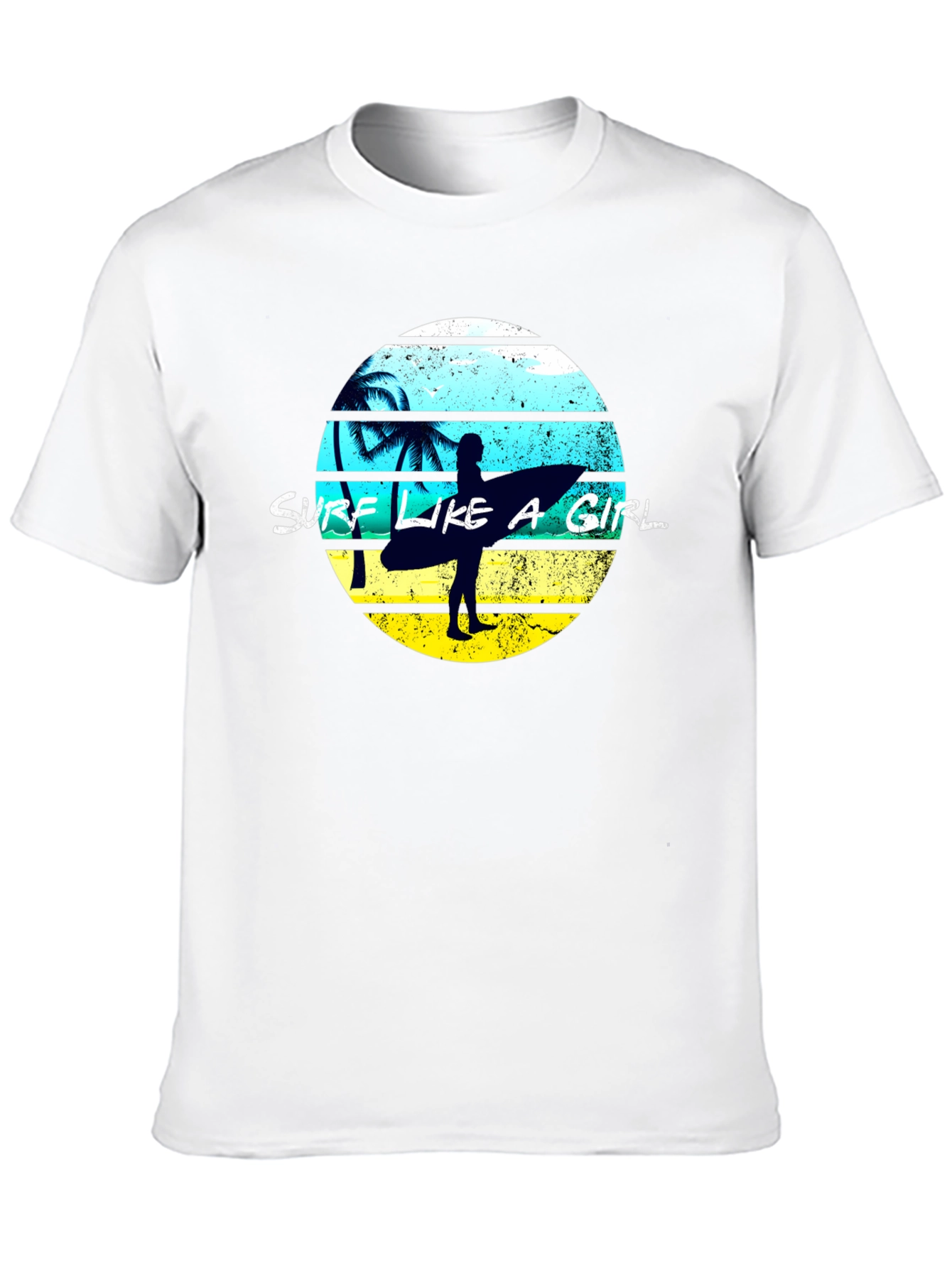 Surf Like A Girl Graphic Tee - Black
