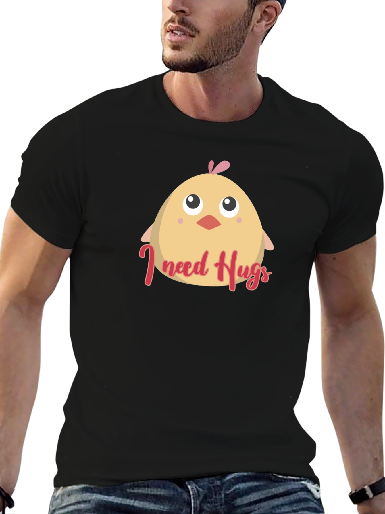 Cute I Need Hugs Chick Graphic Tee