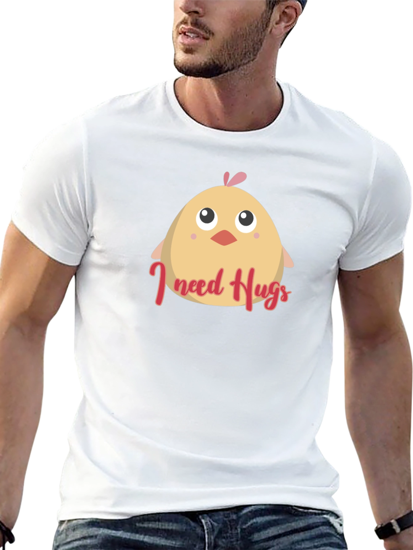 Cute I Need Hugs Chick Graphic Tee