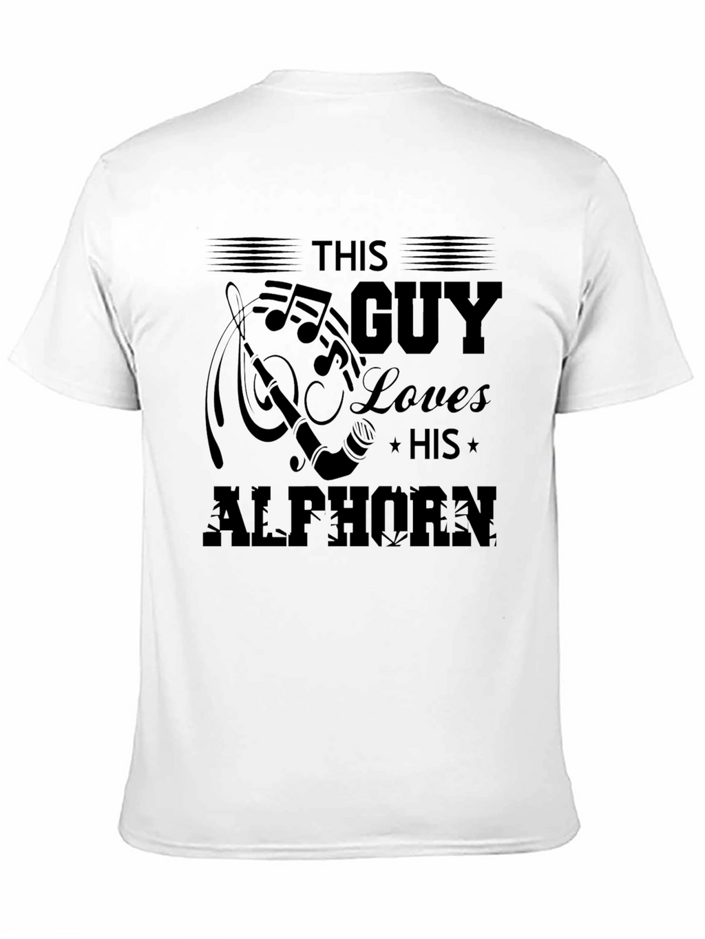 This Guy Loves His Alphorn T-Shirt - Black