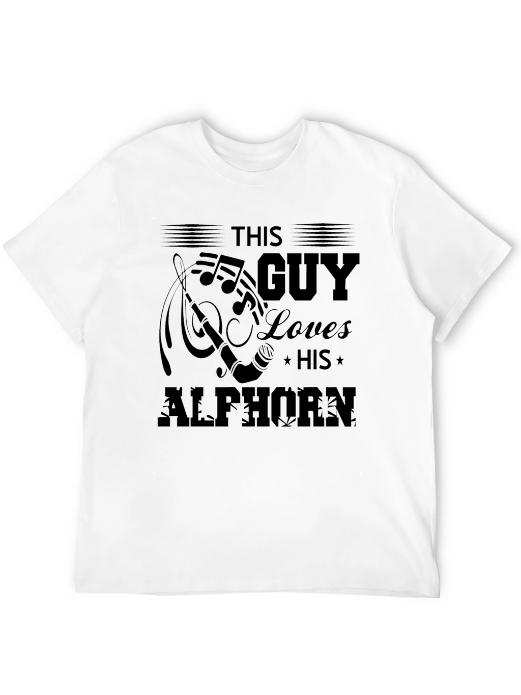This Guy Loves His Alphorn T-Shirt - Black