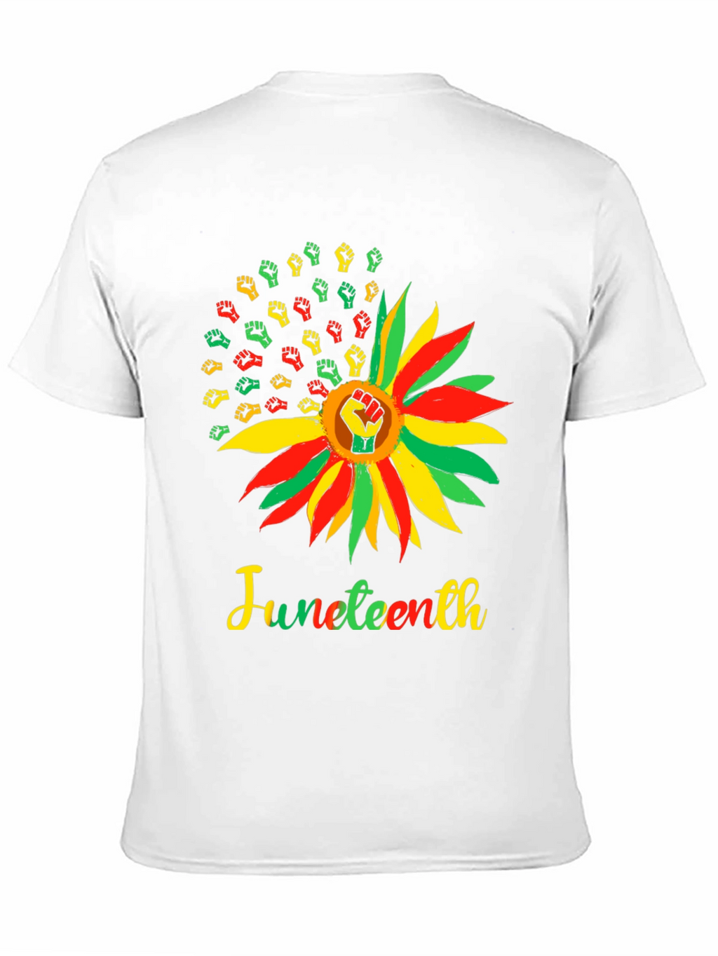Juneteenth Fist Sunflower Graphic T-Shirt