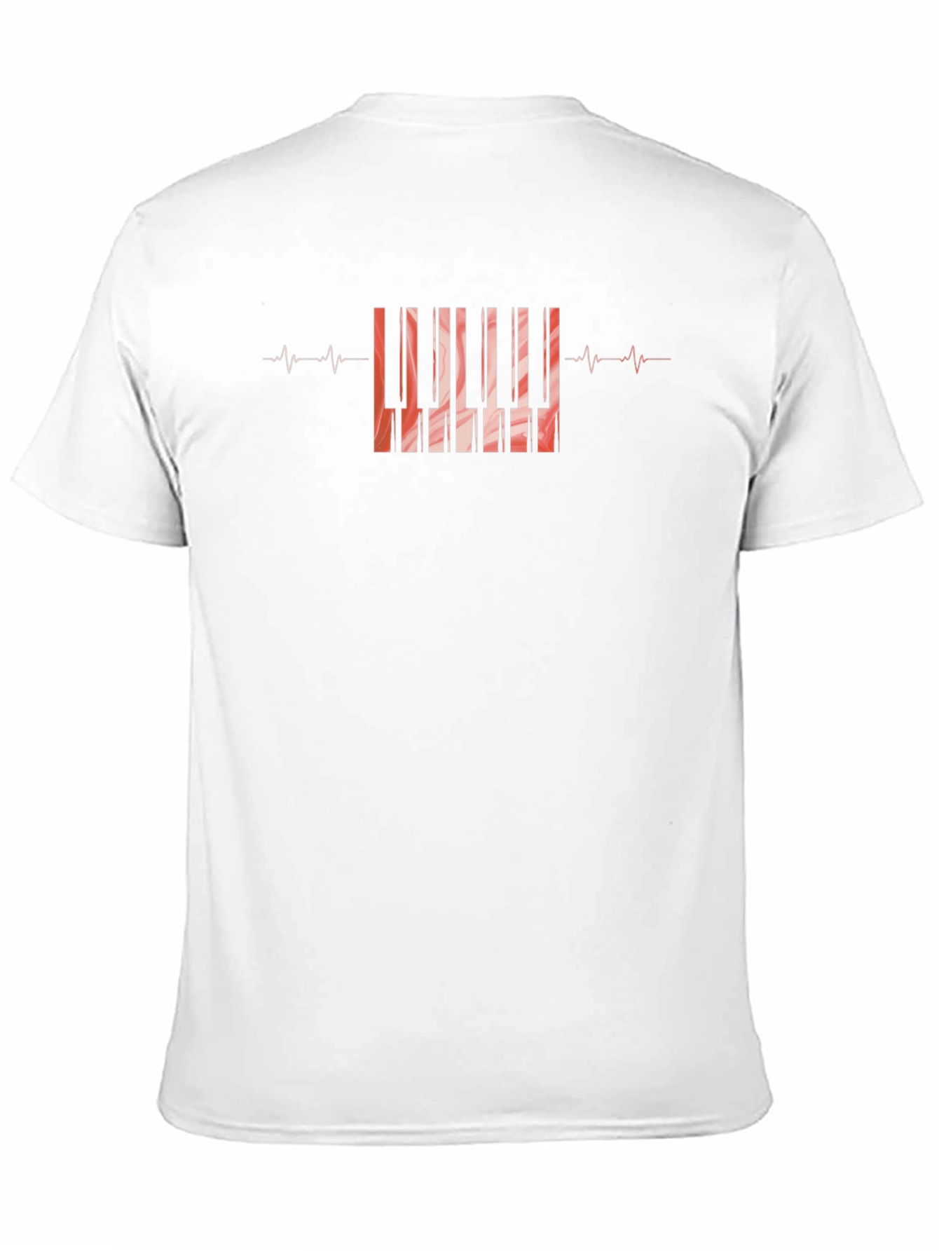 Piano Heartbeat Black T-Shirt