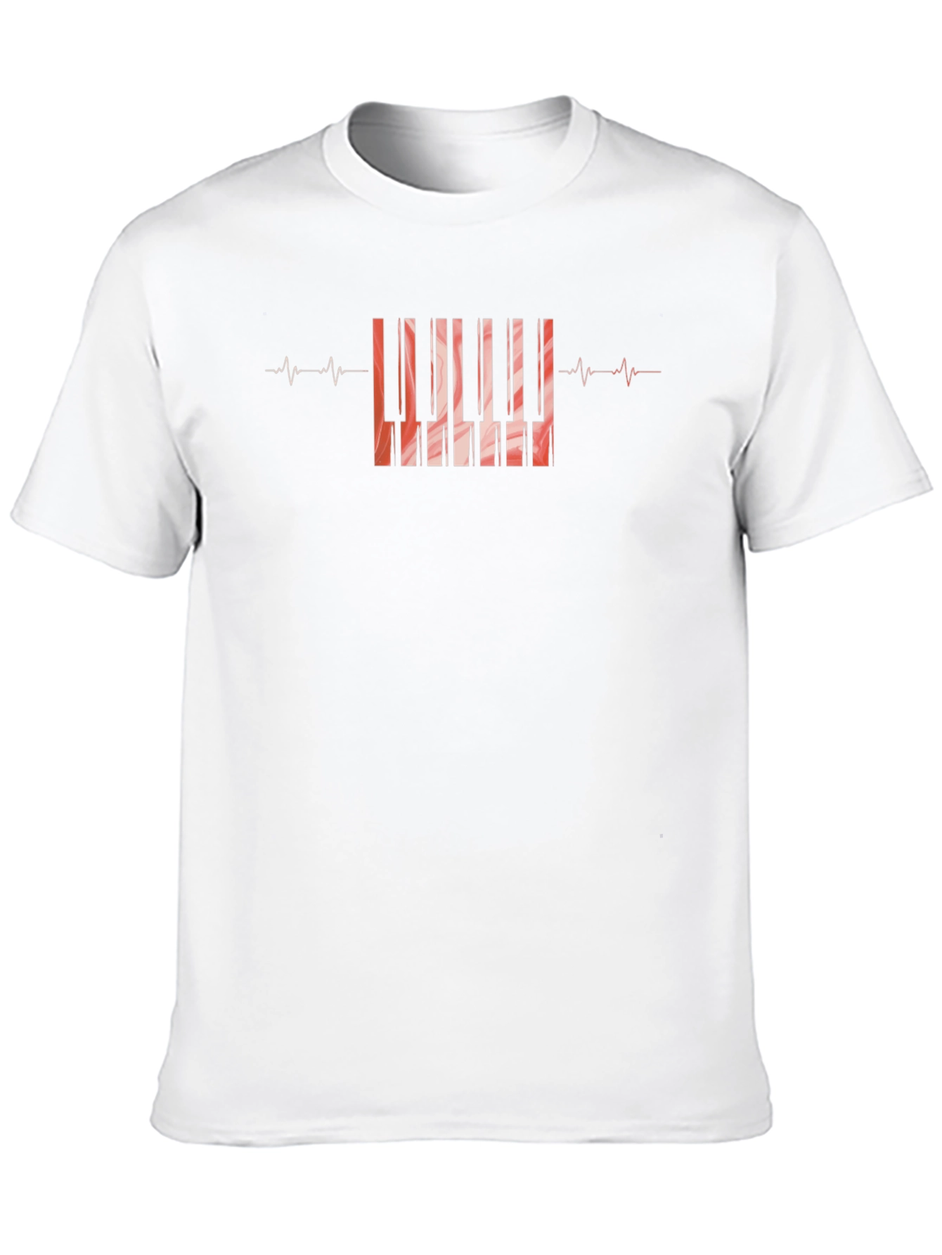 Piano Heartbeat Black T-Shirt