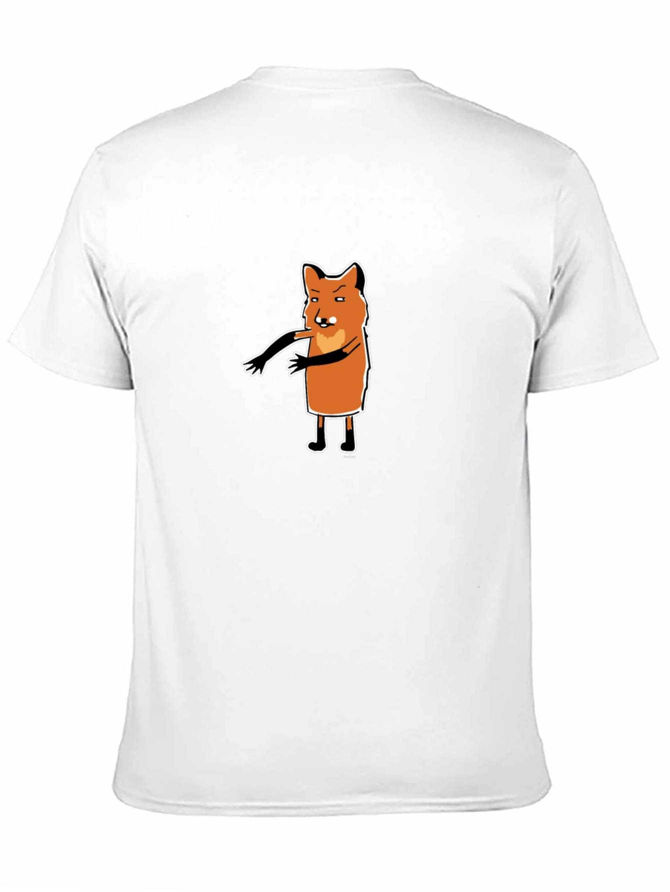 Cartoon Fox Graphic Tee - Black T-Shirt