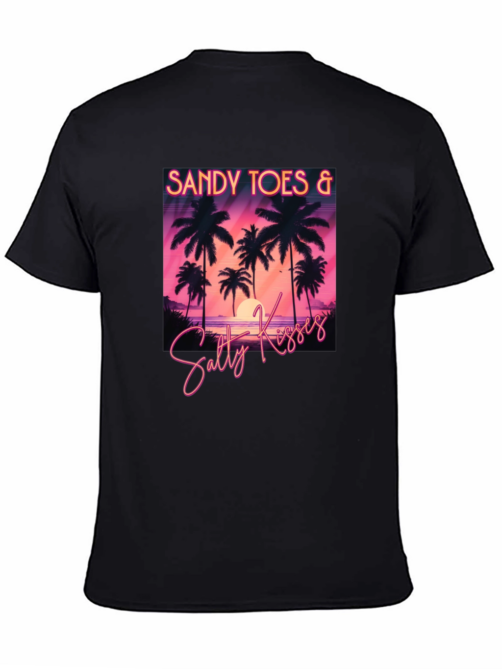 Sandy Toes & Salty Kisses Black T-Shirt