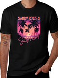 Sandy Toes & Salty Kisses Black T-Shirt