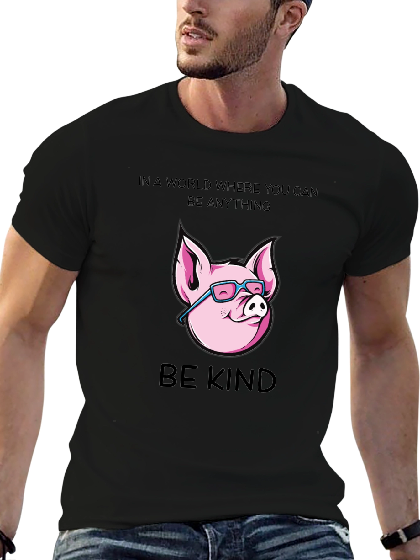 Be Kind Pig T-Shirt - Unique Graphic Tee