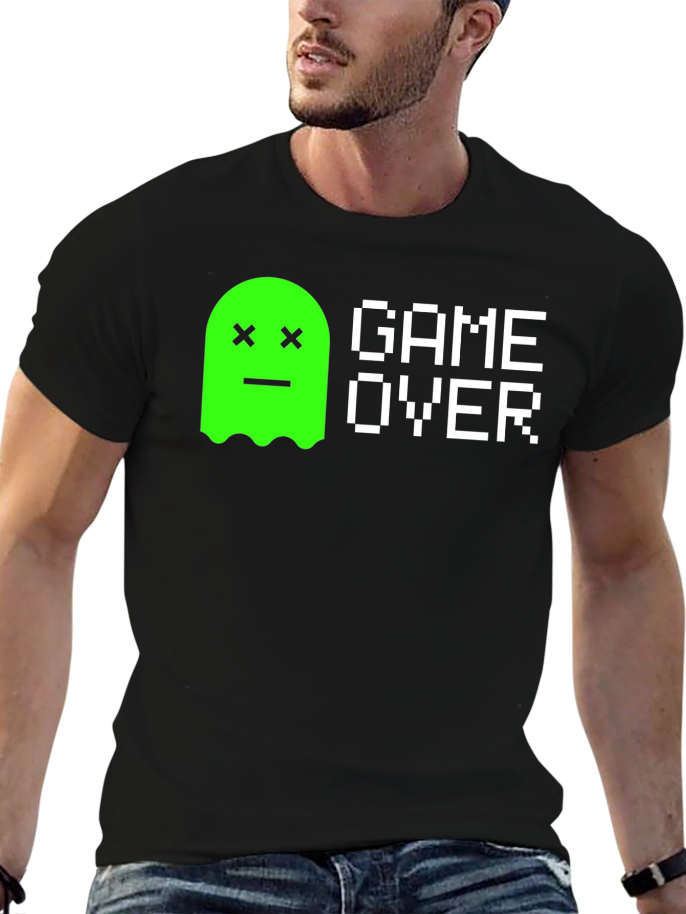 Game Over Ghost Tee - Retro Gaming T-Shirt