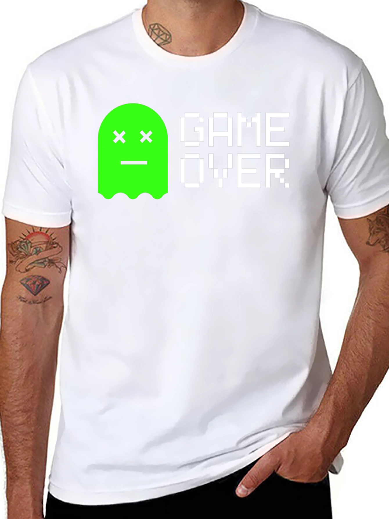 Game Over Ghost Tee - Retro Gaming T-Shirt