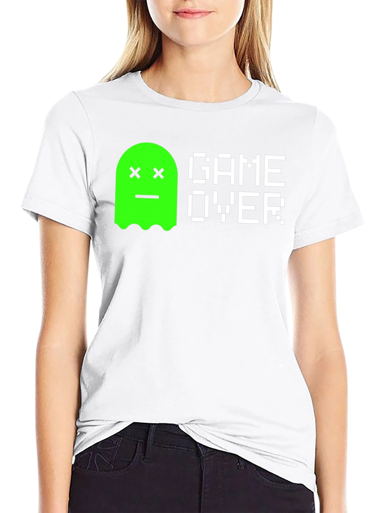 Game Over Ghost Tee - Retro Gaming T-Shirt