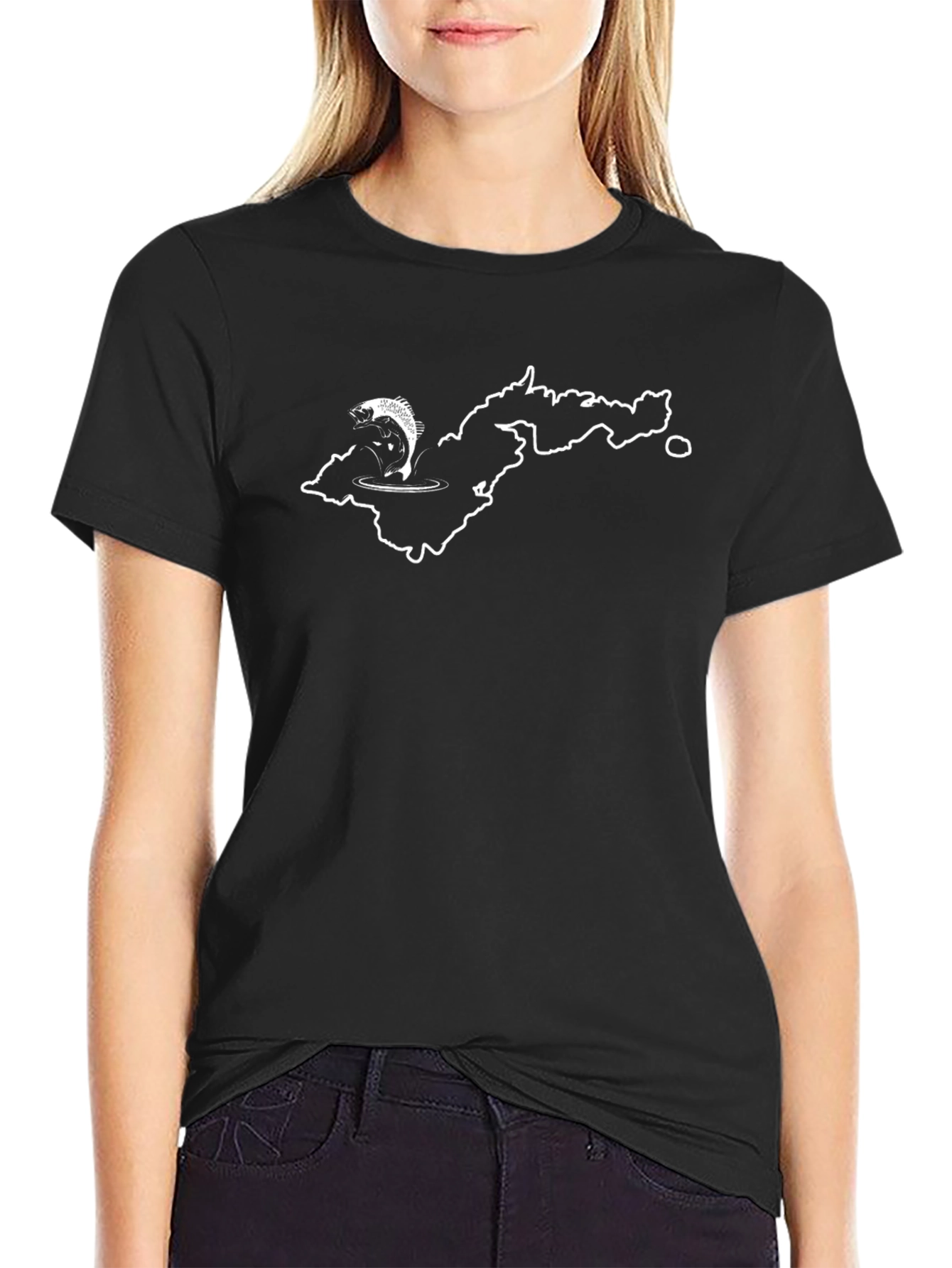 American Samoa Fishing T-Shirt - Black
